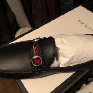 MEN'S BLACK GUCCI DRIVER SHOES - SIZE 10.5